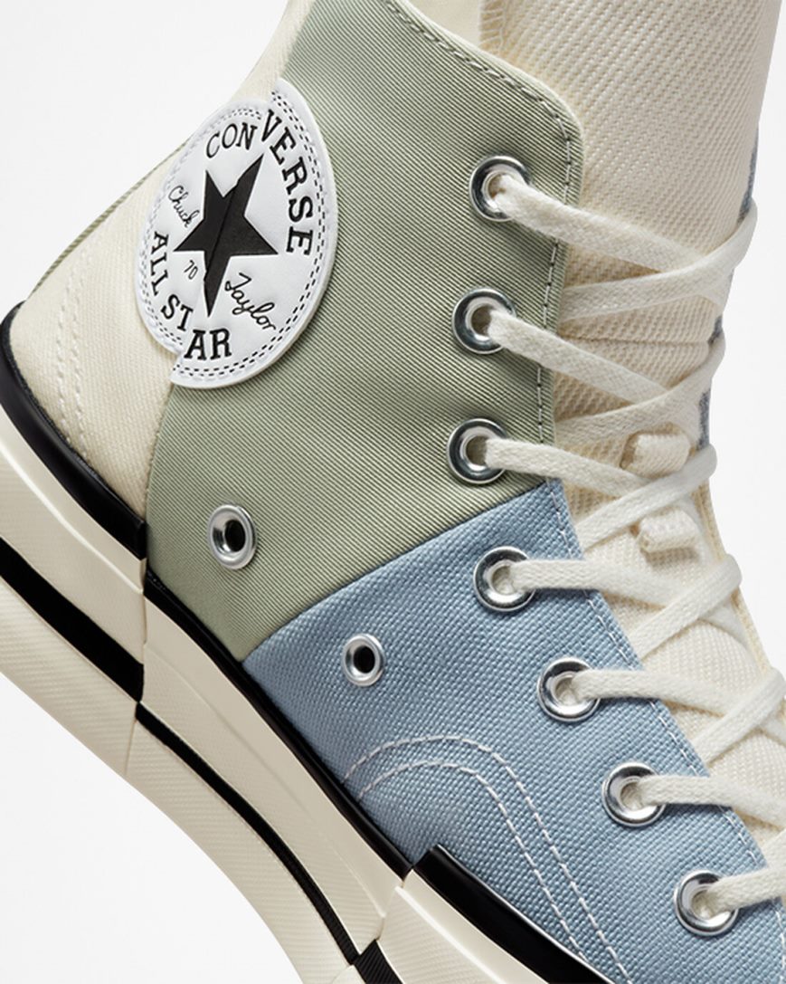 Zapatillas Altas Converse Chuck 70 Plus Material Mashup Mujer Verde Oliva | PE 574E0P